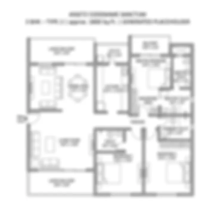 3 BHK Type 2 - 1800 sqft floor plan